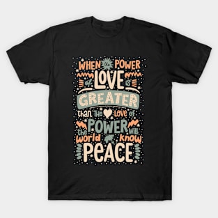 Love Power Typography T-Shirt